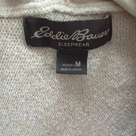 EDDIE BAUER Cream w/ Stripes Wrap Sweater - MEDIUM - Picture 3 of 3